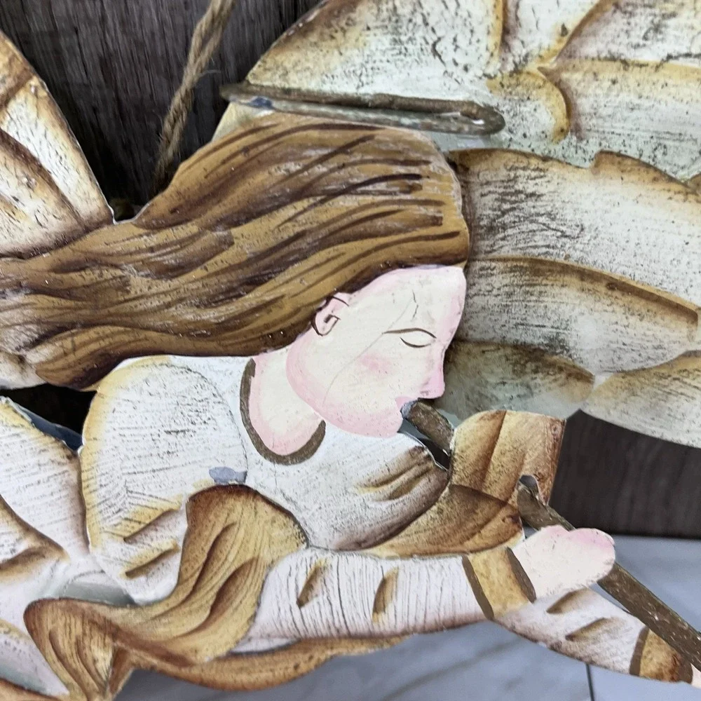Hammered Metal Work Angel Wall Art 22